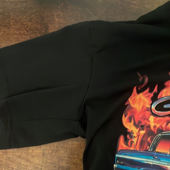 Y2K Black Chevrolet Racer Crop Top - Picture 3 of 4